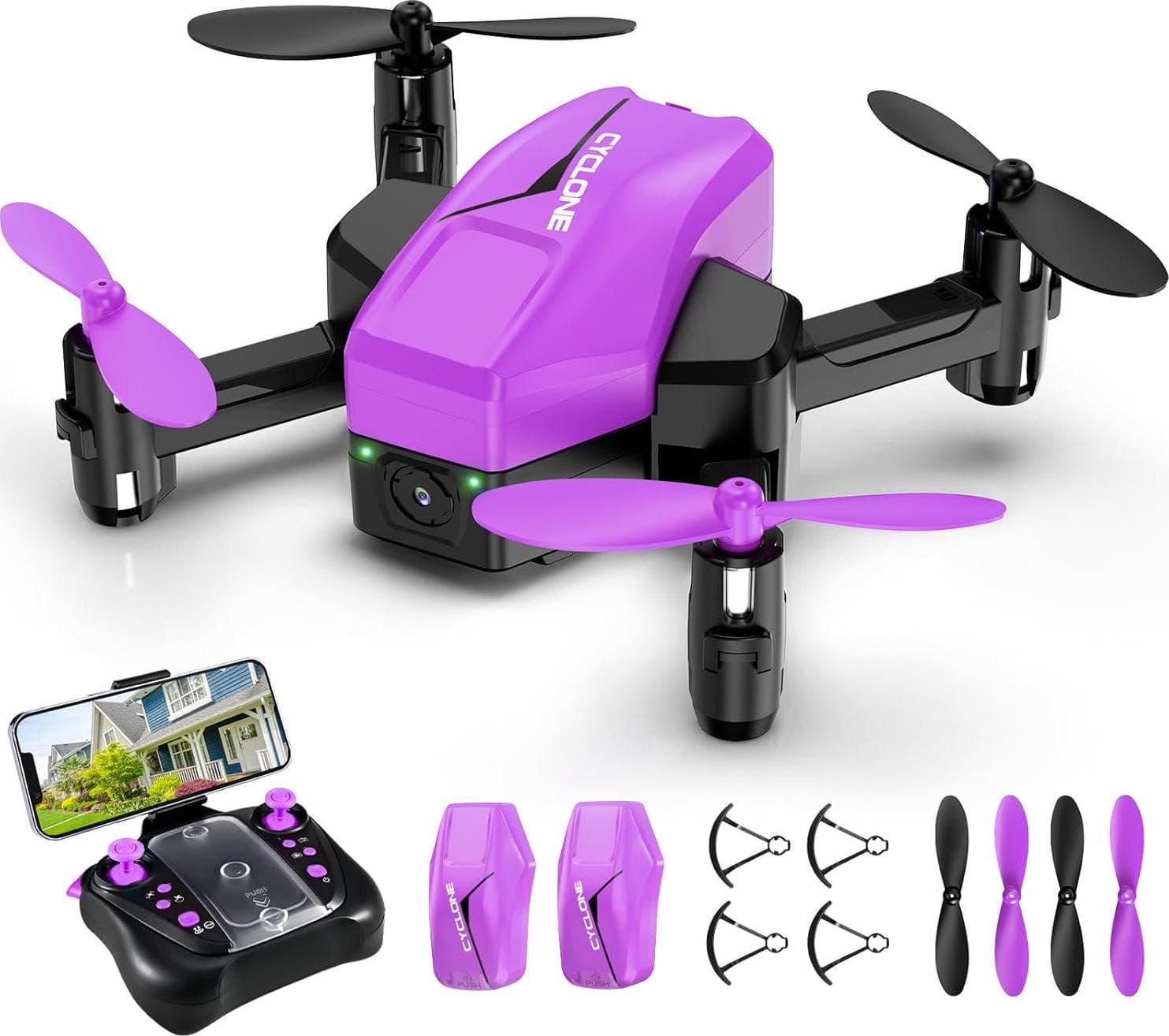 ATTOP Mini Drone for Kids: 1080P Camera, Foldable FPV, Voice Control – Perfect Gift for Beginners, Includes 2 Batteries