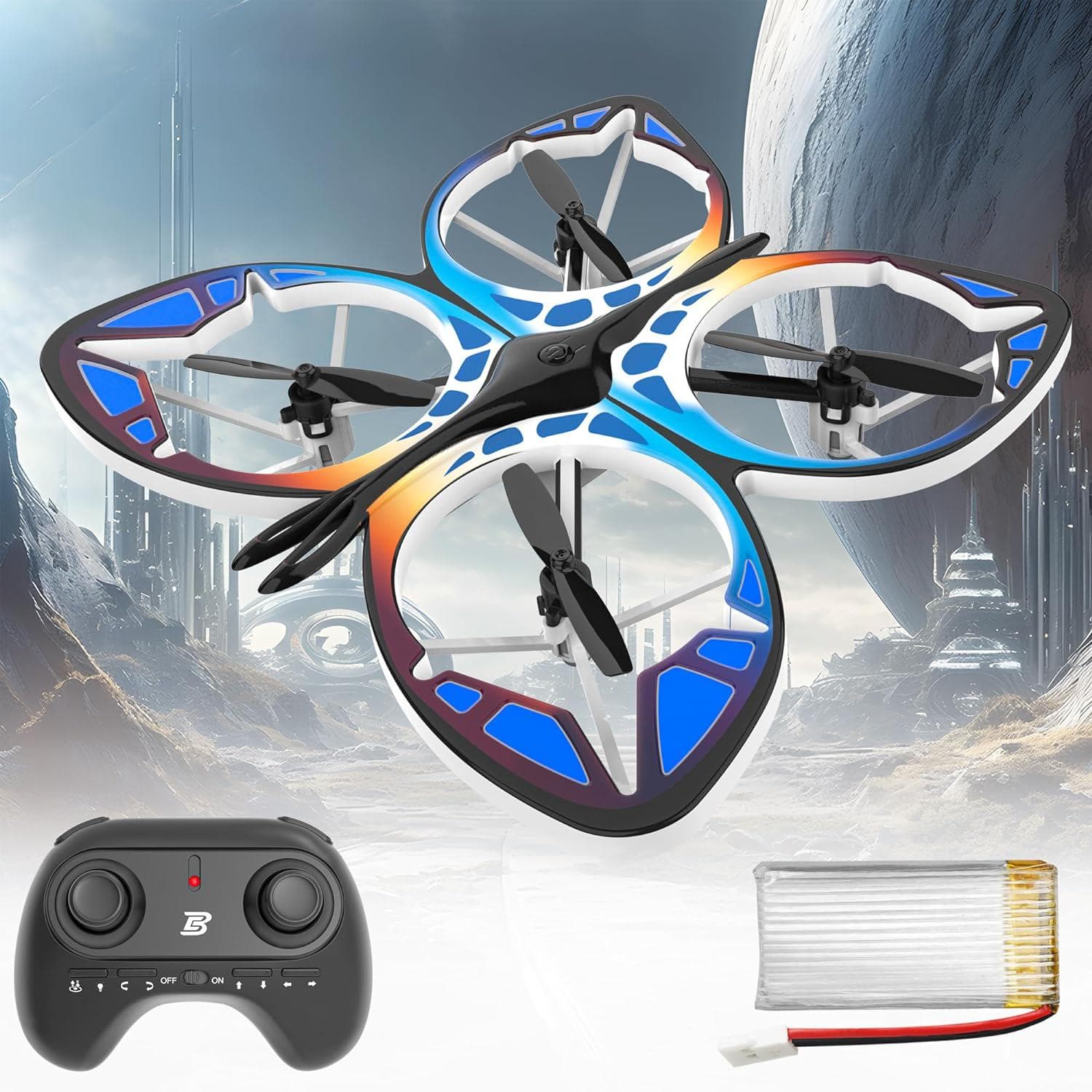 BEZGAR Mini Drone for Kids: LED Illuminated, Altitude Hold, Headless Mode – Perfect for Beginners, Ages 6-12