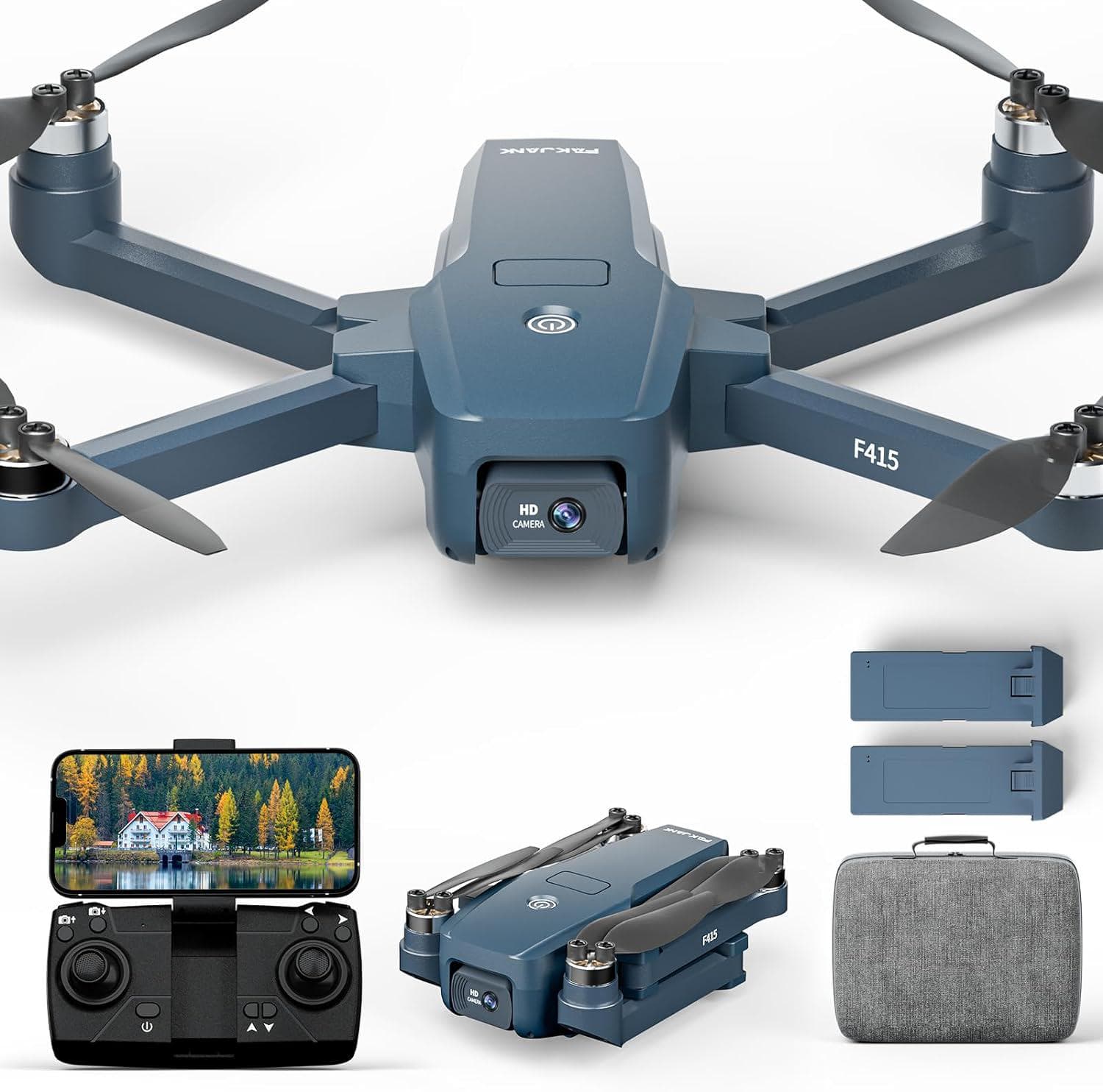 Brushless Motor Drones with 2 Cameras 40KM/h MAX Wind Resistance Class 4 for Adults 5GHz WIFI FPV HD Quadricopter RC Beginners 2 Batteries 30 Minutes X15 UAV