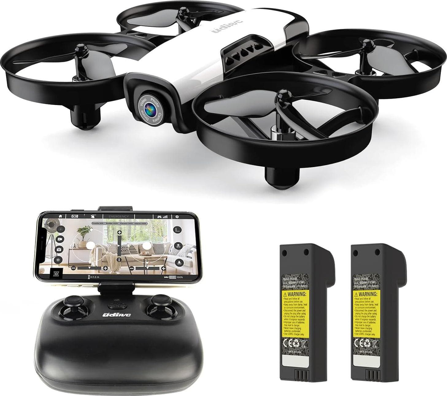 Cheerwing U61S Mini Drone with Camera: 720P HD, WiFi FPV, Altitude Hold – Includes 2 Batteries