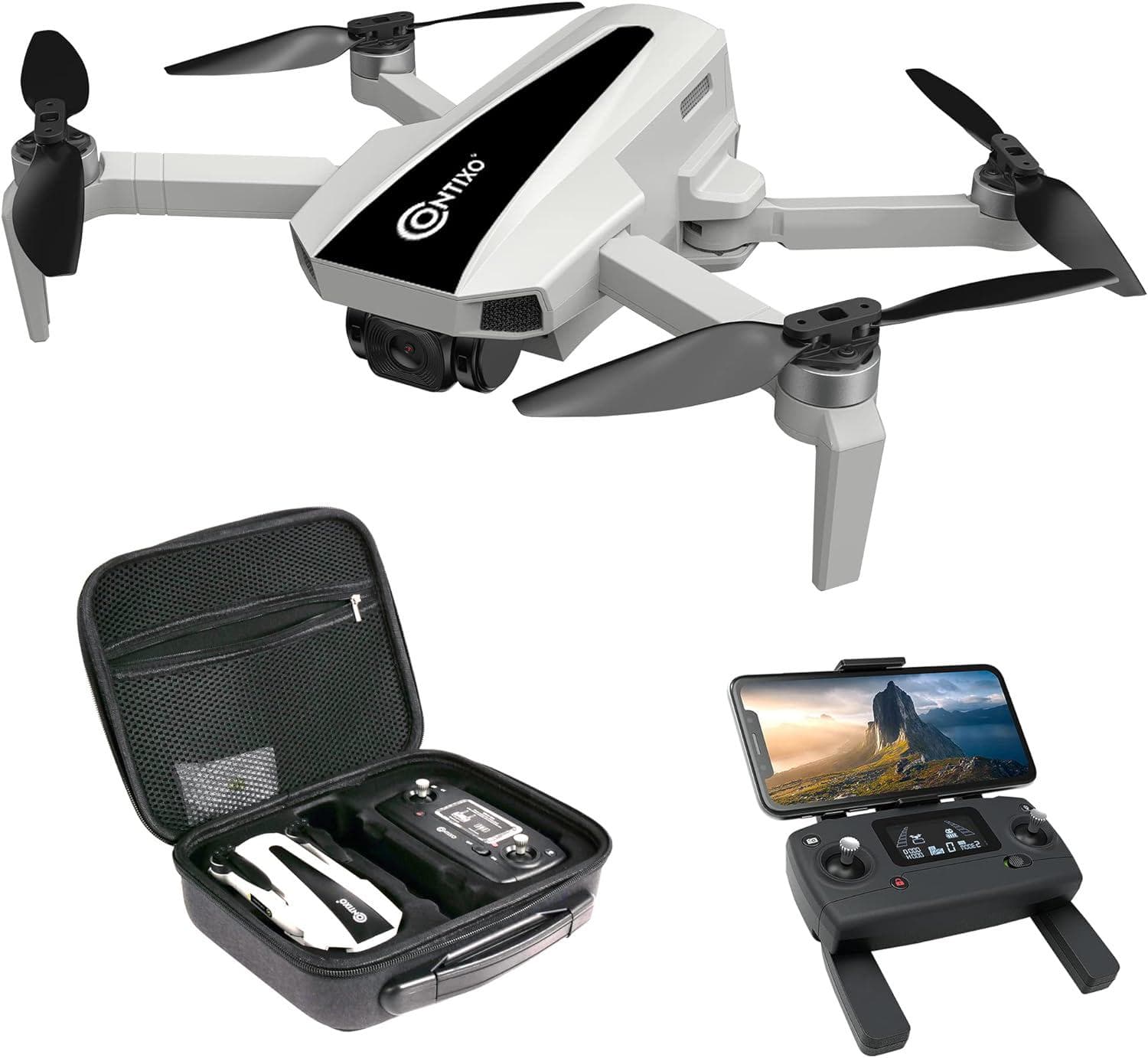 Contixo F31 Pocket Drone: 4K UHD WiFi Camera, Foldable, Follow Me – Perfect for Adults, Includes Drone Case