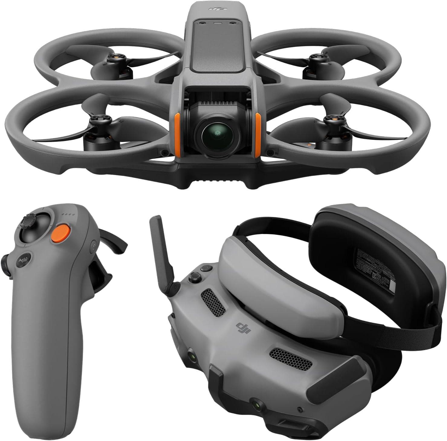 DJI Avata 2 Fly More Combo: 4K FPV Drone, 1 Battery, Propeller Guard, Easy Flip/Roll