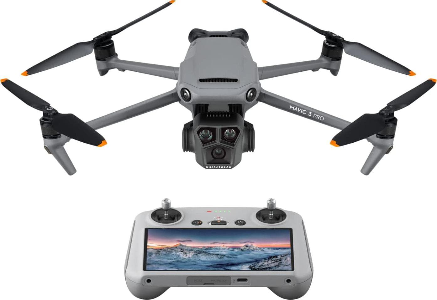 DJI Mavic 3 Pro with RC: Triple-Camera Drone, 4/3 CMOS Hasselblad, 43-Min Flight