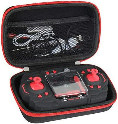 Hermitshell Travel Case for Holy Stone HS190 / DROCON Foldable Mini Nano RC Drone (Black + Red Zipper)