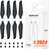 8 PCS Autel Robotics EVO Nano Propellers for Nano/Nano+/ Plus Drone, Low-Noise Props Blades Accessories