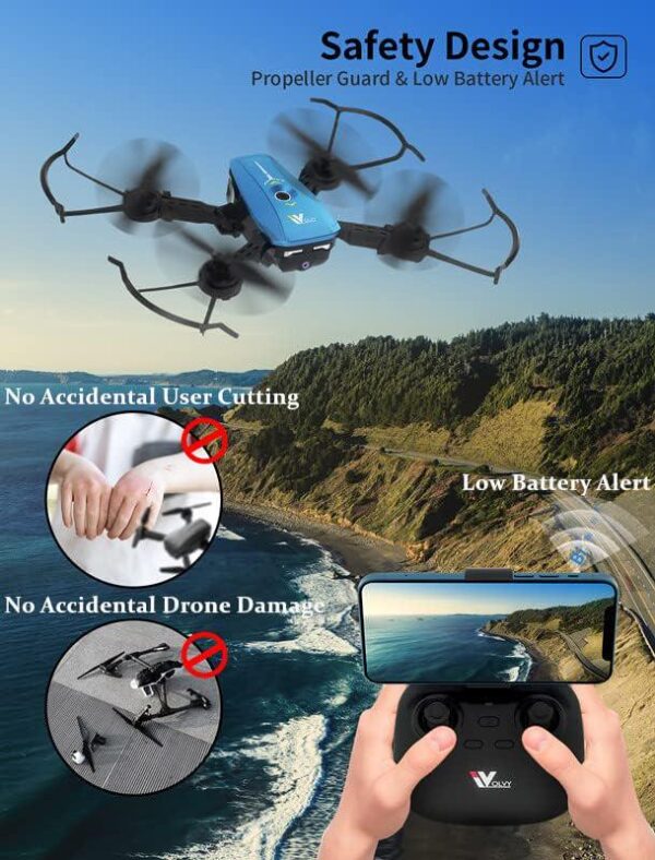 ATTOP Kids Drone with 1080P Camera: Stable Indoor, Foldable Outdoor - Includes 3 Batteries - Image 5