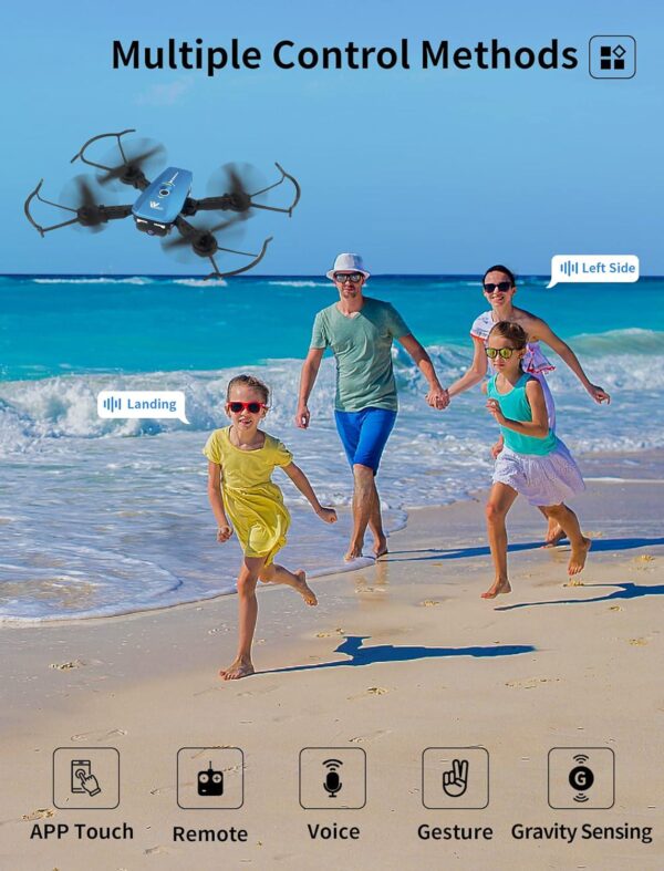 ATTOP Kids Drone with 1080P Camera: Stable Indoor, Foldable Outdoor - Includes 3 Batteries - Image 6
