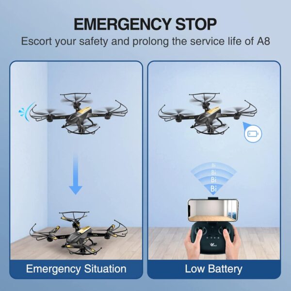 ATTOP A8 Drone: Larger 1080P FPV Camera, Easy Controls - Ideal for Adults, Kids, Beginners - Image 9