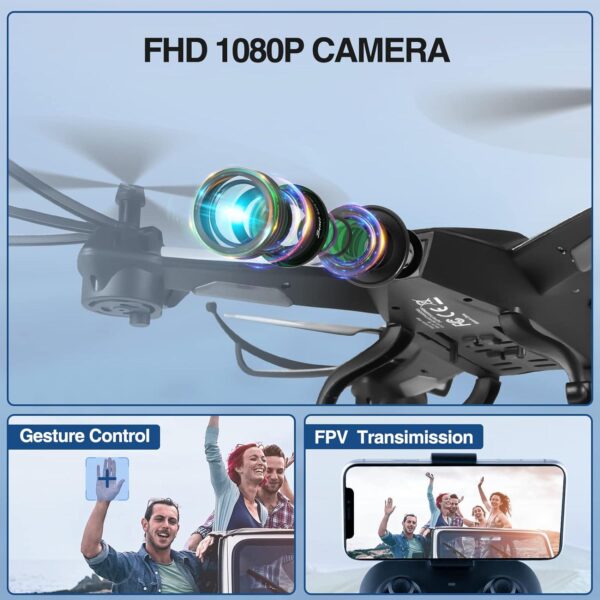 ATTOP A8 Drone: Larger 1080P FPV Camera, Easy Controls - Ideal for Adults, Kids, Beginners - Image 4