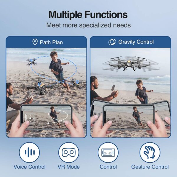 ATTOP A8 Drone: Larger 1080P FPV Camera, Easy Controls - Ideal for Adults, Kids, Beginners - Image 8