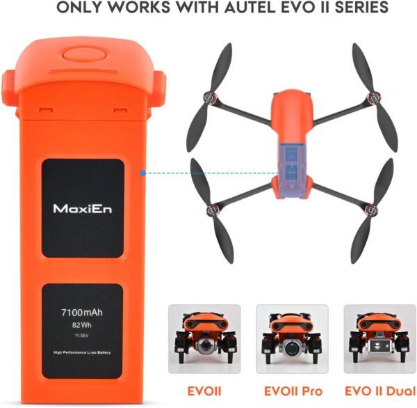 Autel Robotics EVO 2 Intelligent Battery: Compatible with Various Models - 7100mAh, Original Smart Design - Image 2