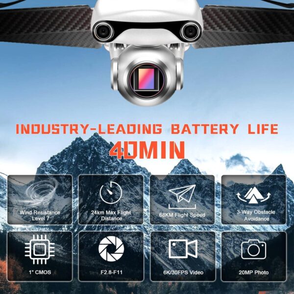 Autel Robotics EVO Lite+ Drone: 6K Video, 40Min Flight, 3-Way Obstacle Avoidance - White - Image 2