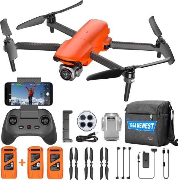 Autel EVO Lite Plus Premium Bundle: 6K HDR Camera, 40 Mins Flight, 3-Way Obstacle Avoidance - Orange