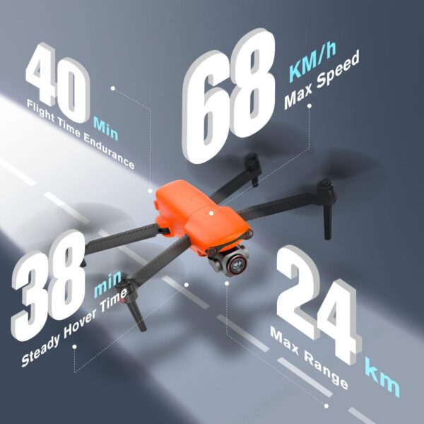 Autel EVO Lite Plus Premium Bundle: 6K HDR Camera, 40 Mins Flight, 3-Way Obstacle Avoidance - Orange - Image 4