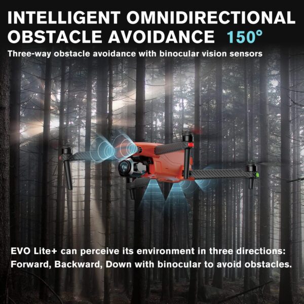 Autel EVO Lite Plus Premium Bundle: 6K HDR Camera, 40 Mins Flight, 3-Way Obstacle Avoidance - Orange - Image 3