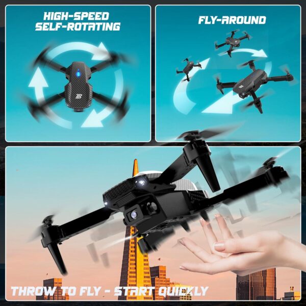 BEZGAR BD101 Drone: 1080P Camera, Foldable, FPV Remote Control - Perfect for Adults and Kids, Includes 2 Batteries - Image 4