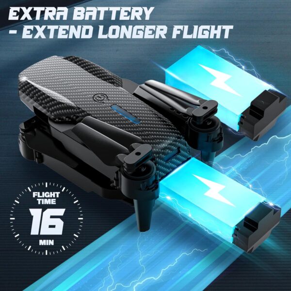 BEZGAR BD101 Drone: 1080P Camera, Foldable, FPV Remote Control - Perfect for Adults and Kids, Includes 2 Batteries - Image 5