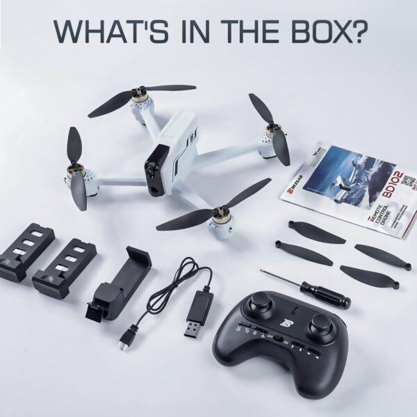 BEZGAR BD102 Drone: 1080P HD Camera, Brushless Motor, Optical Flow Positioning - Includes 2 Batteries, FPV 5G Transmission - Image 8