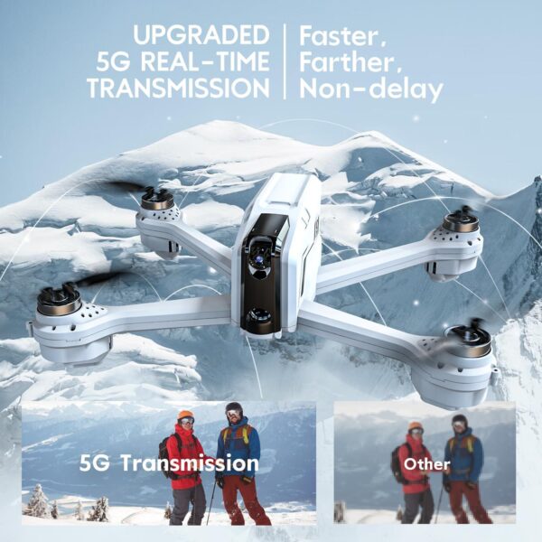 BEZGAR BD102 Drone: 1080P HD Camera, Brushless Motor, Optical Flow Positioning - Includes 2 Batteries, FPV 5G Transmission - Image 4