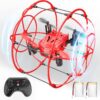 BEZGAR HQ053 Remote Control Drone: Spherical Rolling, 360 Degree Flip - Perfect Gift for Kids Ages 4-12, Red