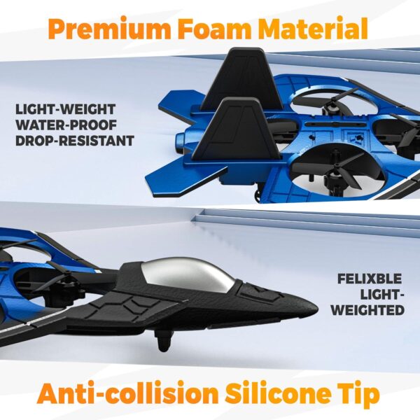 BEZGAR RC Fighter Airplane F-22 Raptor Mini Drone Remote Control Jet Plane Stunt for Adults and Kids Toy with Light Gift Beginner - Image 6