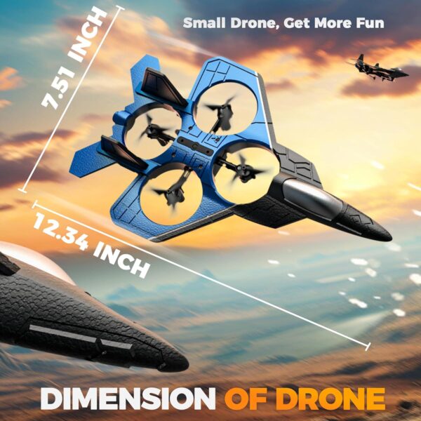 BEZGAR RC Fighter Airplane F-22 Raptor Mini Drone Remote Control Jet Plane Stunt for Adults and Kids Toy with Light Gift Beginner - Image 3