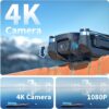 Brushless Motor Drones with 2 Cameras 40KM/h MAX Wind Resistance Class 4 for Adults 5GHz WIFI FPV HD Quadricopter RC Beginners 2 Batteries 30 Minutes X15 UAV - Image 2