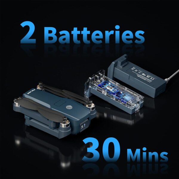 Brushless Motor Drones with 2 Cameras 40KM/h MAX Wind Resistance Class 4 for Adults 5GHz WIFI FPV HD Quadricopter RC Beginners 2 Batteries 30 Minutes X15 UAV - Image 6
