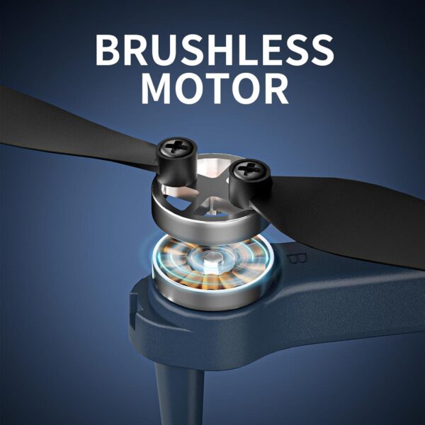Brushless Motor Drone with Dual Camera for Adults, 1080P Adjustable Drones, 5GHz WiFi FPV RC Quadcopter Optical Flow Positioning Beginners, 3D Flips, 2 Batteries - Image 4