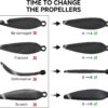 Bwine 4 Pcs Original Propeller for F7MINI RC Drone Quadcopter Blades - Black - Image 3