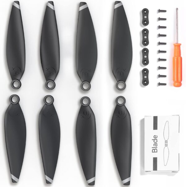 Bwine 4 Pcs Original Propeller for F7MINI RC Drone Quadcopter Blades - Black