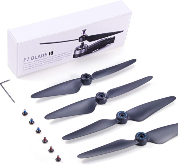 Bwine Drone Blades for F7, 4 Pcs Original Propeller, RC Quadcopter - Black - Image 7