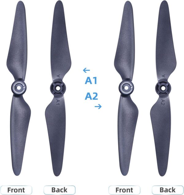 Bwine Drone Blades for F7, 4 Pcs Original Propeller, RC Quadcopter - Black - Image 3