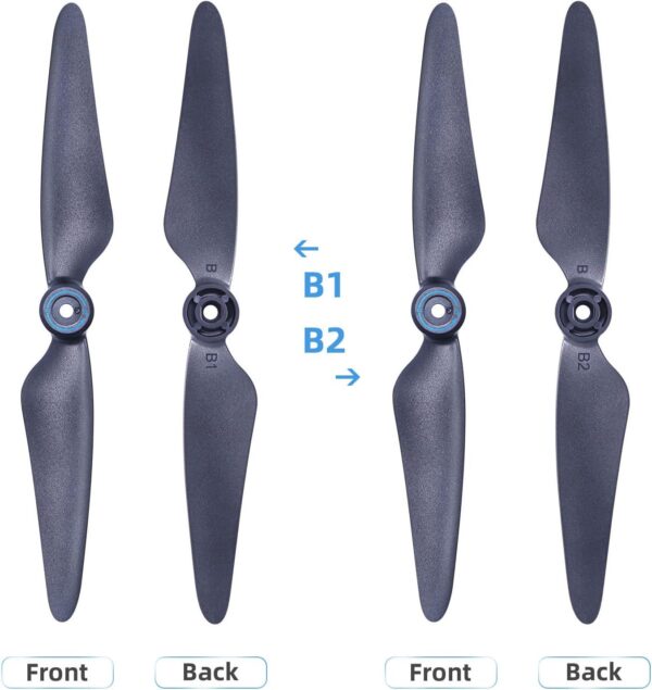 Bwine Drone Blades for F7, 4 Pcs Original Propeller, RC Quadcopter - Black - Image 4