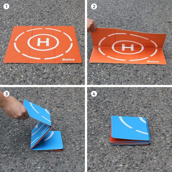 Bwine 16.85-Inch Drone Landing Pad: Double-Sided, Waterproof, Portable, Foldable Design - Image 6