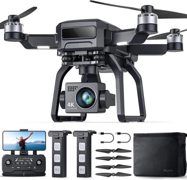Bwine F7GPS Drone: 4K Camera, 3-Axis Gimbal, Night Vision, 10000FT Range, FAA Compliant, 50 Min Flight