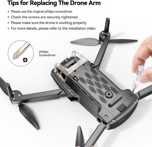 Bwine F7MINI Drone Original Arm Replacement Parts(Built-in motor), Repair Accessories For (Right Rear) - Image 3