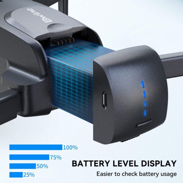 Bwine Original 7.6V 2100mAh Battery Drone Replacement F7MINI, High Premium Lithium Rechargeable with USB Charge Cable - Image 4