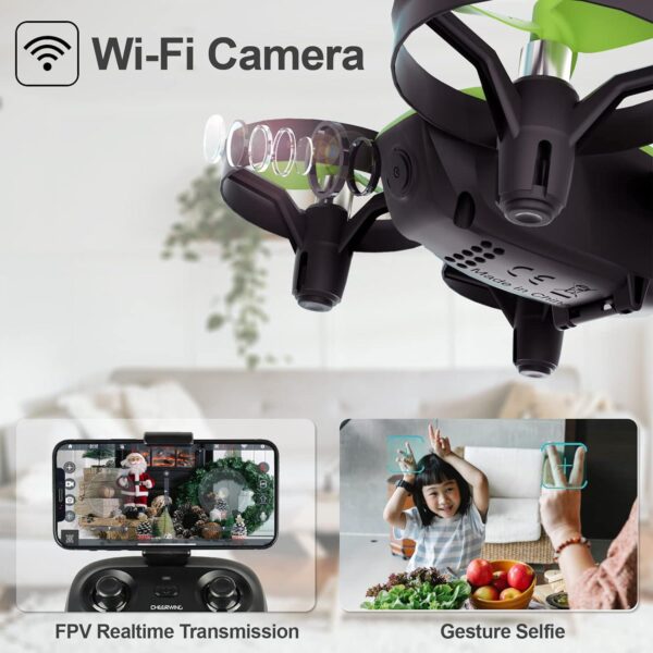 Cheerwing CW10 Mini Drone for Kids WiFi FPV with Camera, RC Gift Toy Boys and Girls Auto Hovering, Voice Control - Image 2