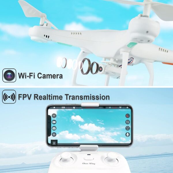 Cheerwing CW4 RC Drone with 720P HD Camera for Kids and Adults Quadcopter Auto Hovering - Image 2