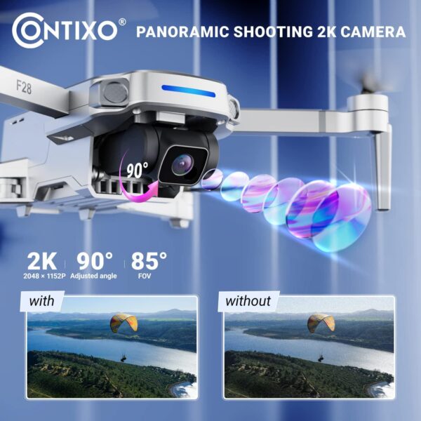 Contixo F28: Foldable FHD Camera Drone for Adults - GPS Control, Follow Me, Waypoint, Up to 25 Mins Flight, Carrying Case - Image 4