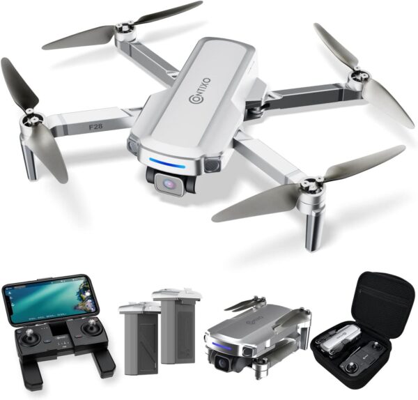 Contixo F28: Foldable FHD Camera Drone for Adults - GPS Control, Follow Me, Waypoint, Up to 25 Mins Flight, Carrying Case