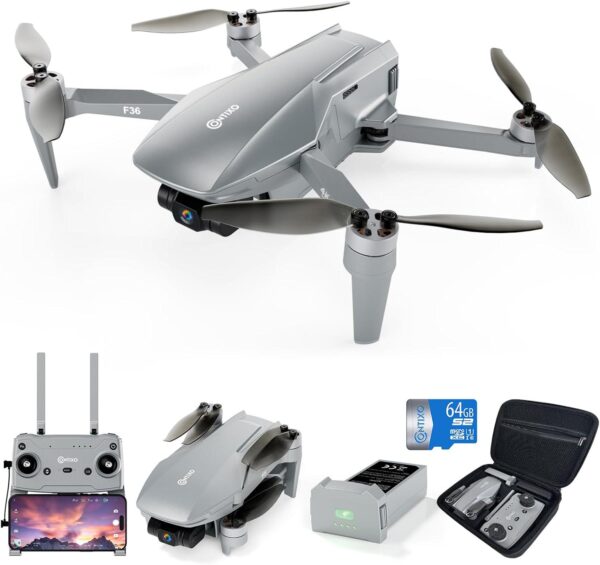 Contixo F36 GPS Drone: 4K Camera, FPV Video, Follow Me - Perfect for Beginners, Long Range Transmission