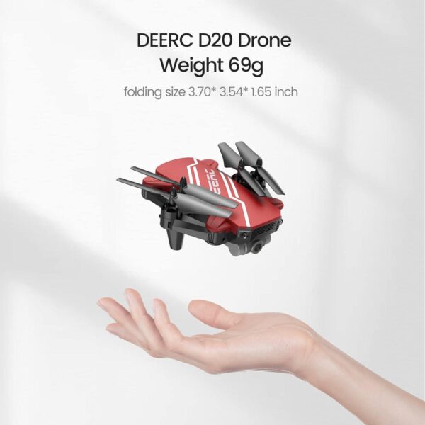 DEERC D20 Mini Drone: 720P HD FPV Camera, Altitude Hold, Headless Mode, One-Key Start, 3D Flips, 2 Batteries - Image 6