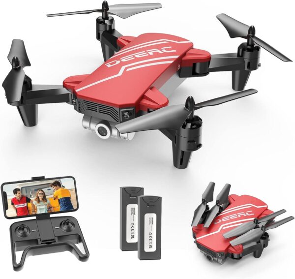 DEERC D20 Mini Drone: 720P HD FPV Camera, Altitude Hold, Headless Mode, One-Key Start, 3D Flips, 2 Batteries