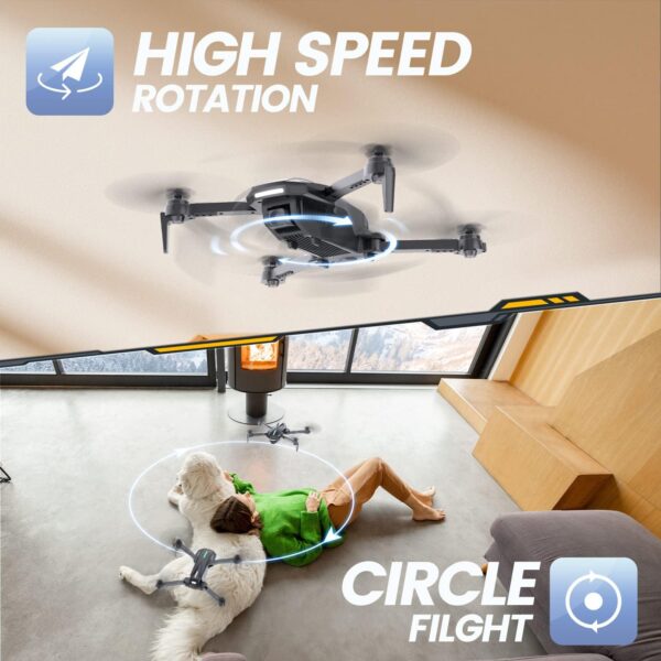 DEERC D70 Mini Drone: 720P HD FPV Camera, Foldable, 2 Batteries, One-Key Start, 360 Flip - Image 6