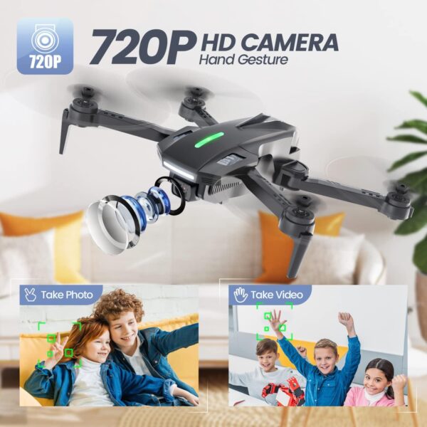 DEERC D70 Mini Drone: 720P HD FPV Camera, Foldable, 2 Batteries, One-Key Start, 360 Flip - Image 2