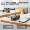 DEERC D70 Mini Drone: 720P HD FPV Camera, Foldable, 2 Batteries, One-Key Start, 360 Flip - Image 8
