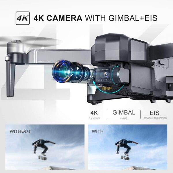 DEERC DE22 GPS Drone: 4K Camera, 2-axis Gimbal, EIS, 5G FPV, Auto Return, Follow Me, 52 Min Flight - Image 2