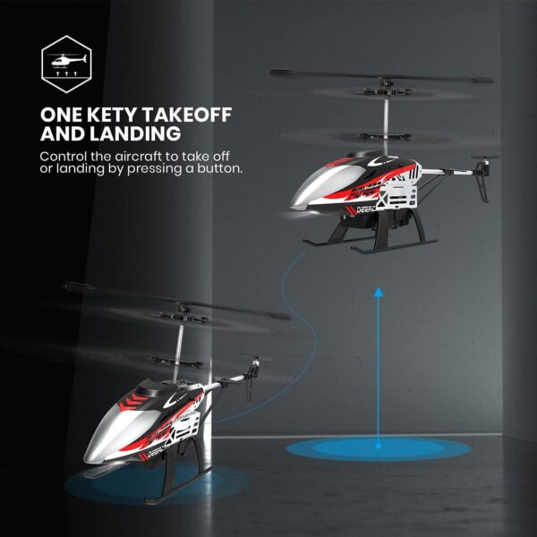 DEERC DE52 RC Helicopter: Altitude Hold, Storage Case, 2.4GHz, High/Low Speed, 2 Batteries for 24 Min Play - Image 6
